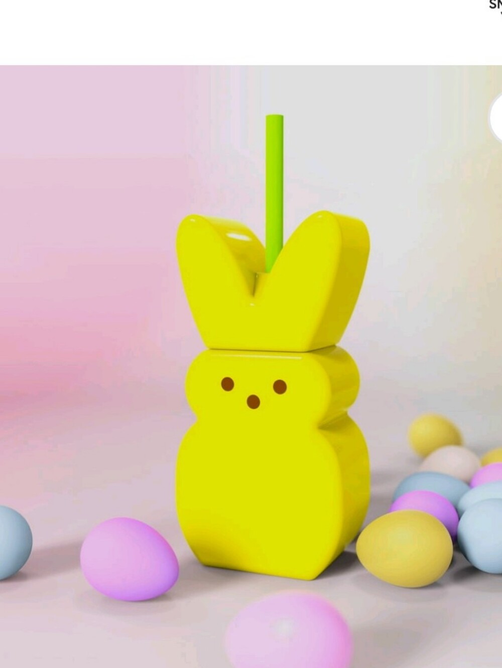 Zak  Peeps Durable Plastic Sculpted Tumbler